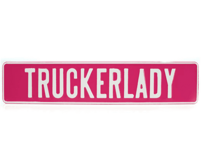 Plaque Truckerlady 52x11cm