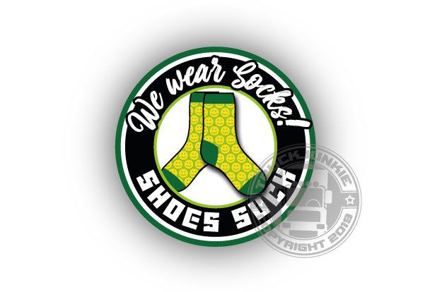 Autocollant We wear socks! - Trucketvanshop