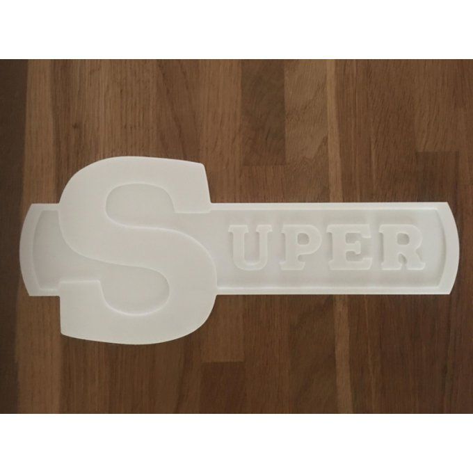 Embleme super blanc 29cm
