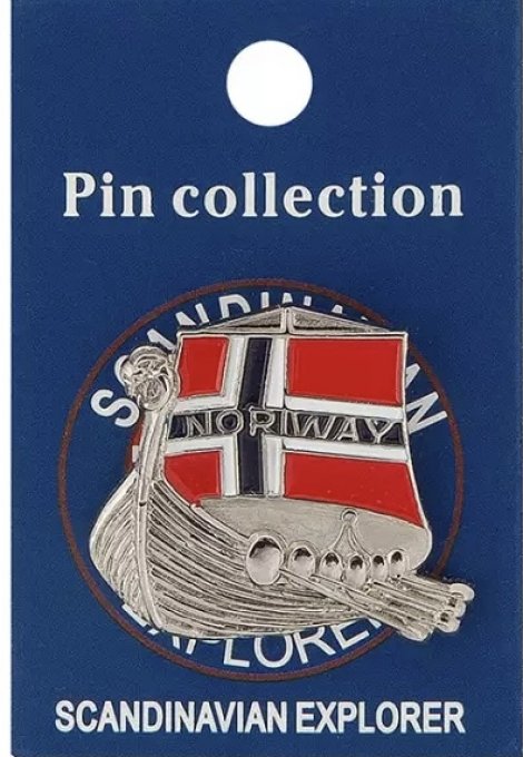 pins drakkar Norway drapeau