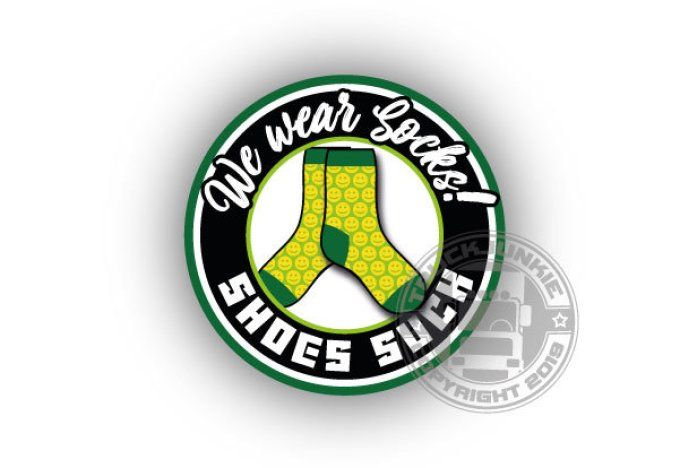 Autocollant We wear socks!