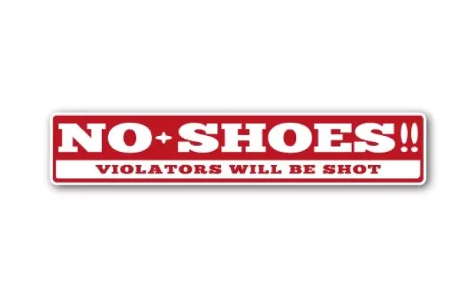 Autocollant No shoes