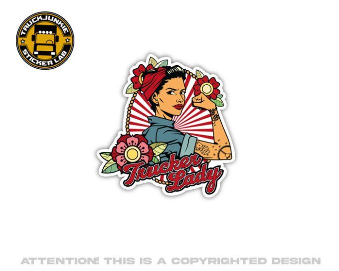 Autocollant TRUCKER LADY