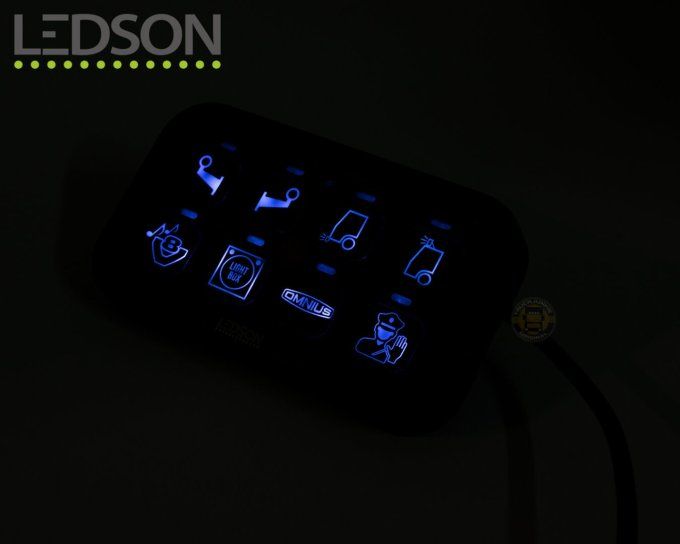 LEDSON - PANNEAU DE COMMUTATION RELAIS - 8 SORTIES - BLUETOOTH / APP CONTROL / RGB