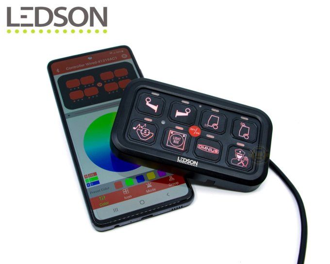 LEDSON - PANNEAU DE COMMUTATION RELAIS - 8 SORTIES - BLUETOOTH / APP CONTROL / RGB