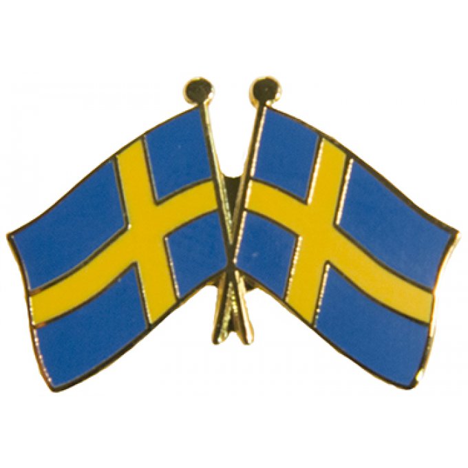Pins 2 drapeaux suéde