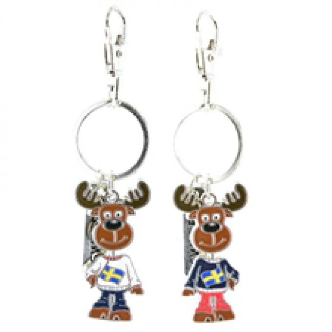 Porte clef élan sweden 2 supports metal