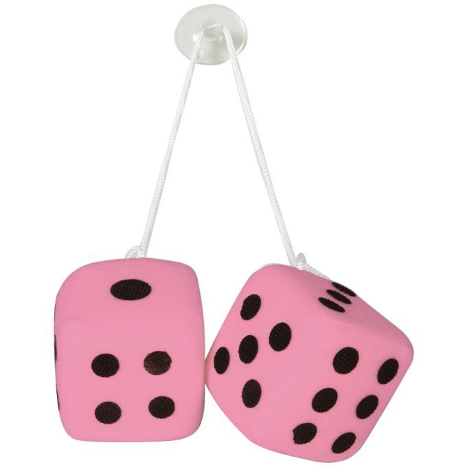 Mini dés Lucky-Vegas, dés chanceux - Rose