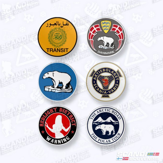 Autocollant par 6 divers redlight