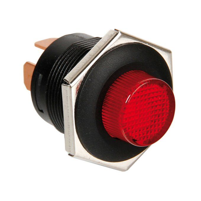 Interrupteur à bouton à led - 12/24V - Rouge