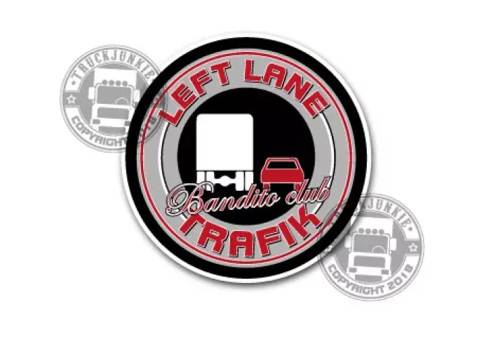 Autocollant left lane trafik