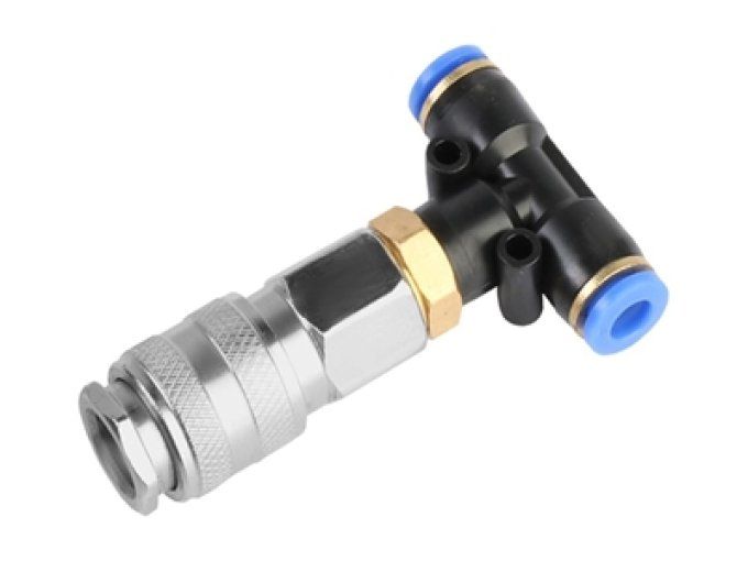 RÉDUCTEUR EN T PNEUMATIQUE 12 MM / 6 MM / 6 MM, 10 ATM