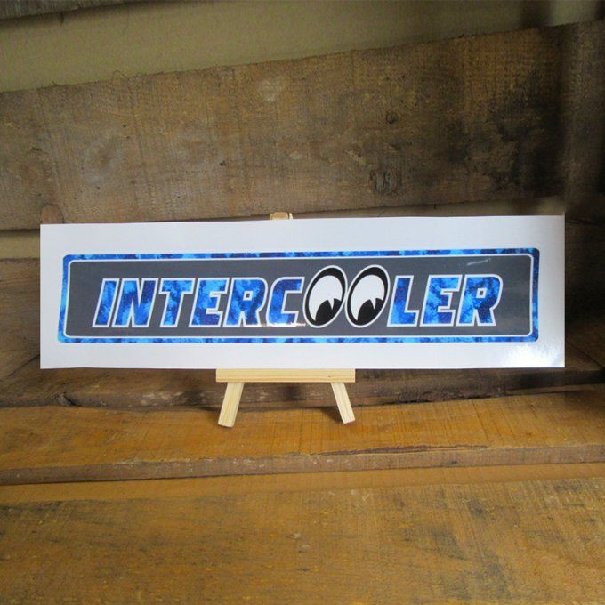 Autocollant intercooler danois bleu