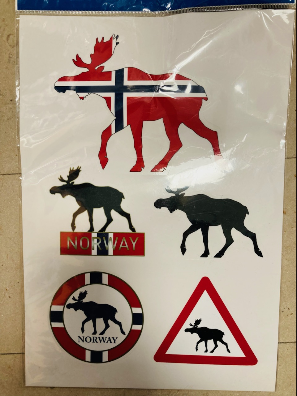 Planche autocollant 5 stickers Norway elan