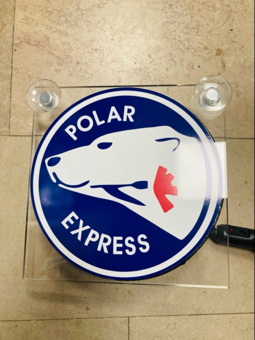 Plaque lumineuse de côté Polar express visage vers la gauche