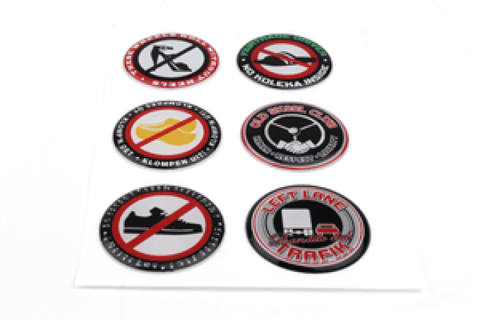 Autocollant magnet no shoes divers par 6