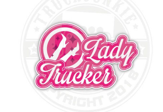 Autocollant lady trucker