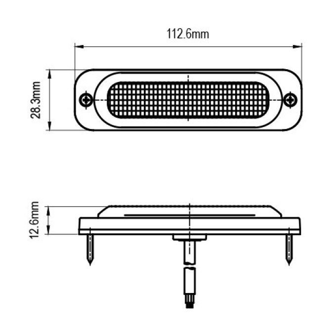 Feu flash 6 led rouge CA 7073R