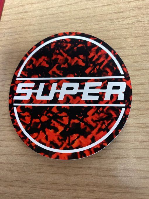 Autocollant super danish rouge