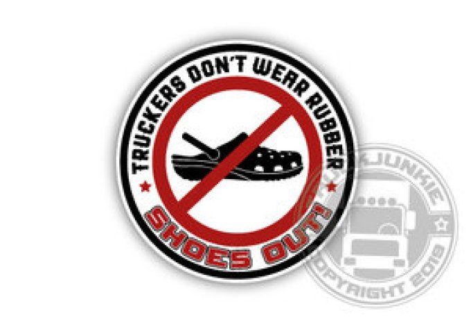 Autocollant truckers don't wear rubber