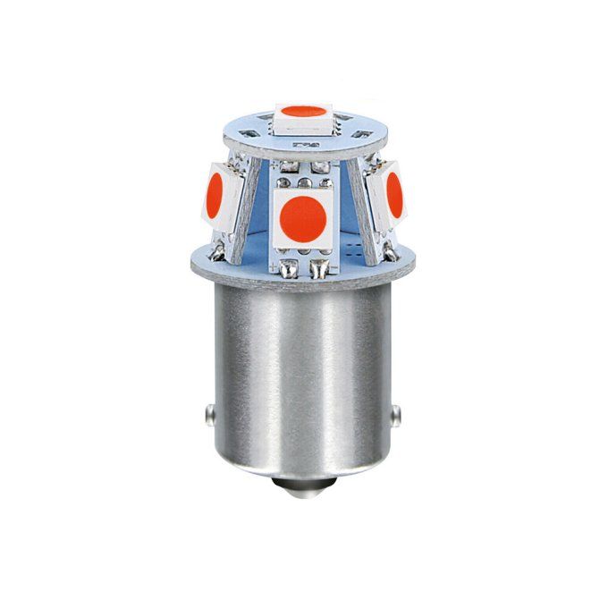 Ampoule BA15S rouge 24-28v 35 lumen