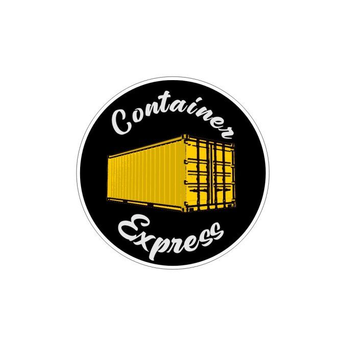 Autocollant de fenêtre Container express