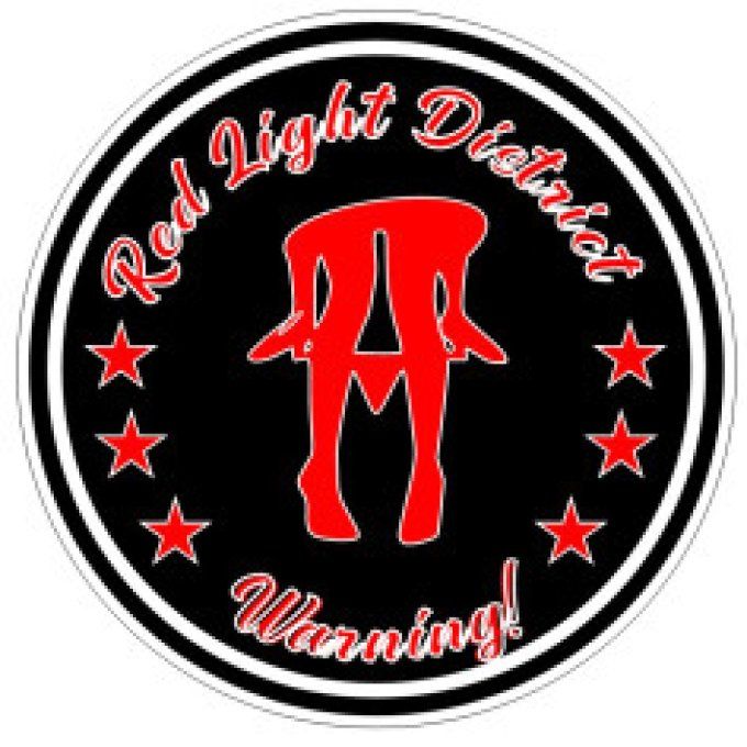 Autocollant fenêtre red light district