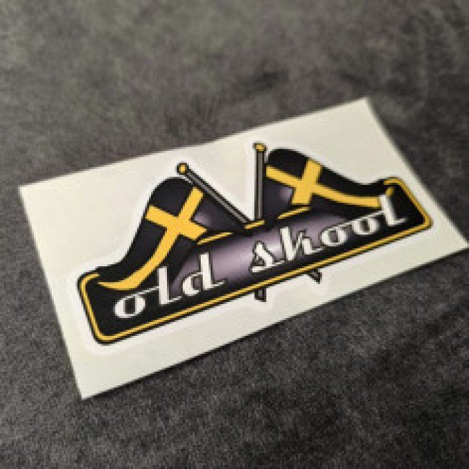 Autocollant drapeau noir oldskool