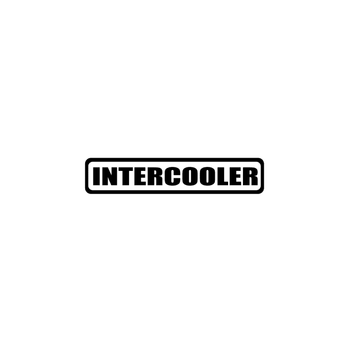 Autocollant intercooler blanc
