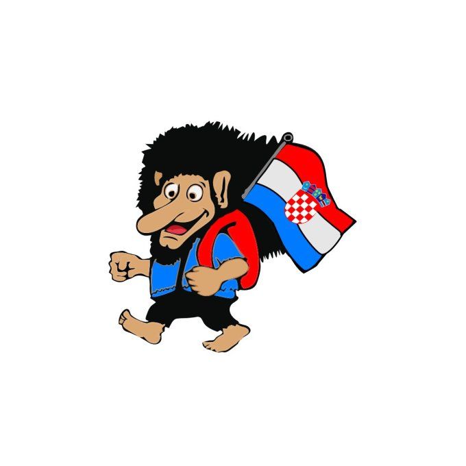Autocollant troll croatie