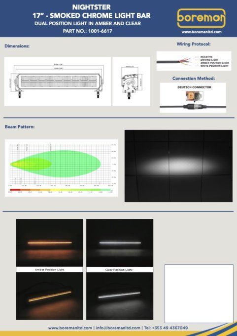 Barre a led 3 position Nightser 17"