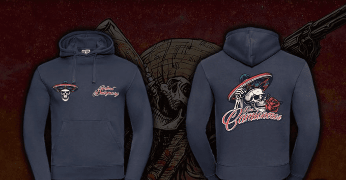 Sweat à capuche noir Camioneros décolorer