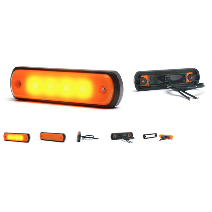 feu de position avant à led orange mat