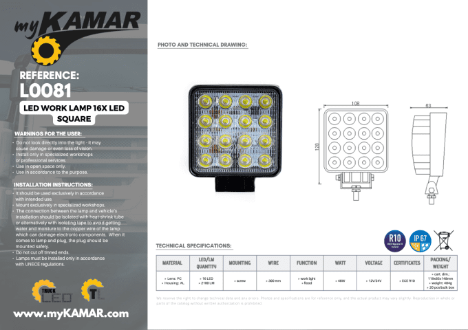 Feu de travail L0081