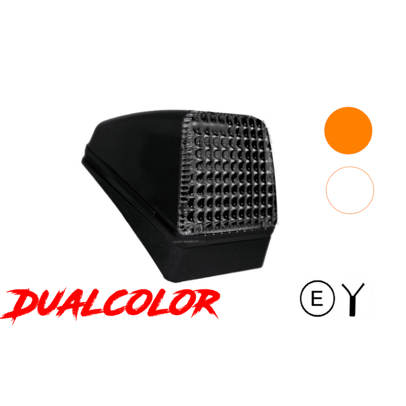 Feu de toit type volvo dark fume à led double couleur 
