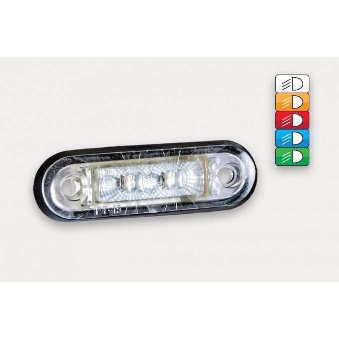 Feu a encastrer ou pour tube inox 2 led  orange FT-015 Z