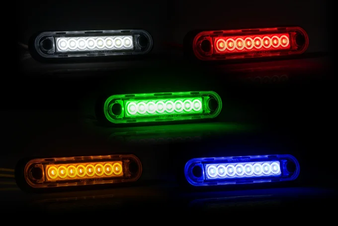 feu de position 8 led bleu long FT-073 N 