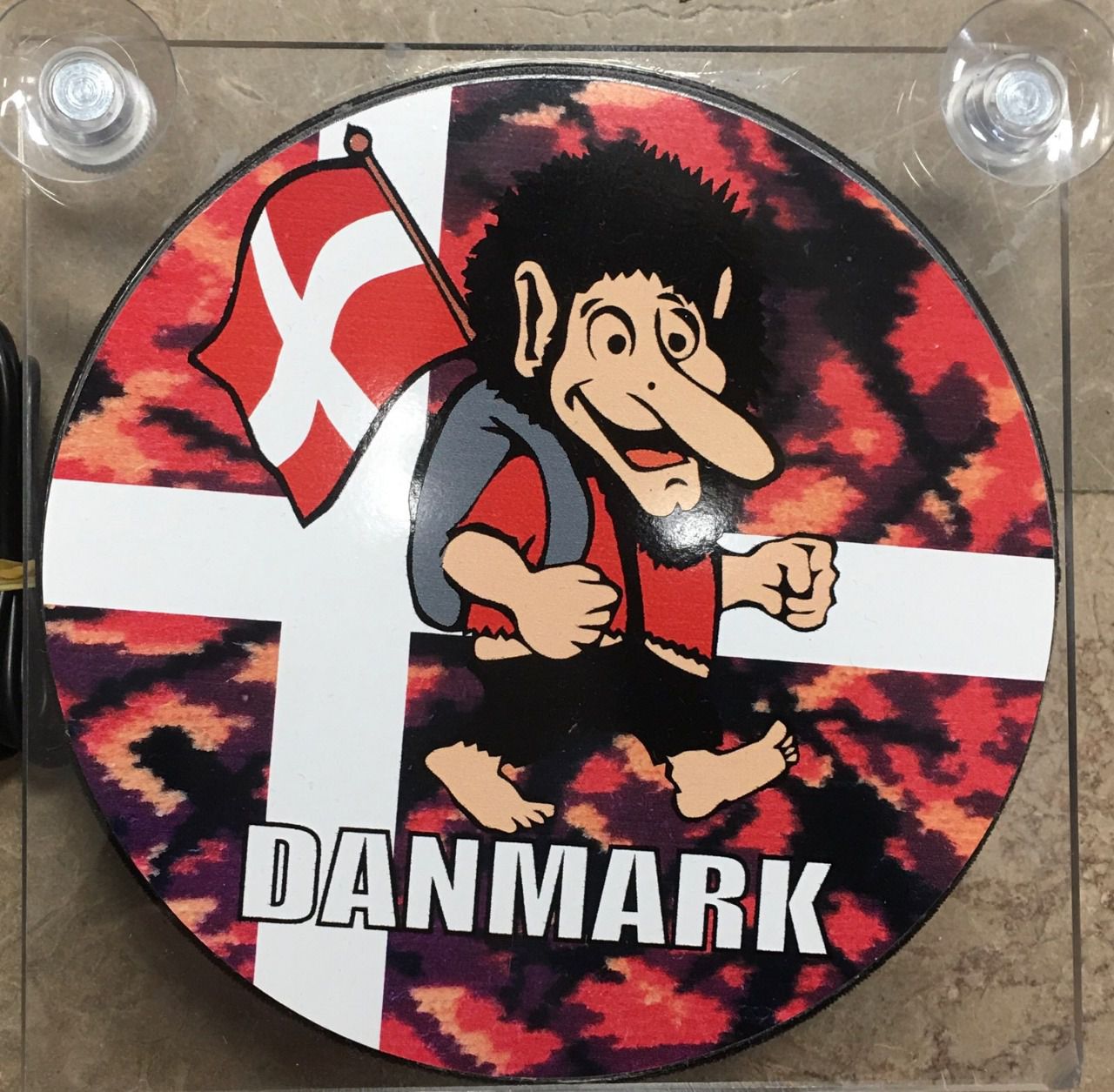 Plaque lumineuse troll danmark aspect danois 17X17CM
