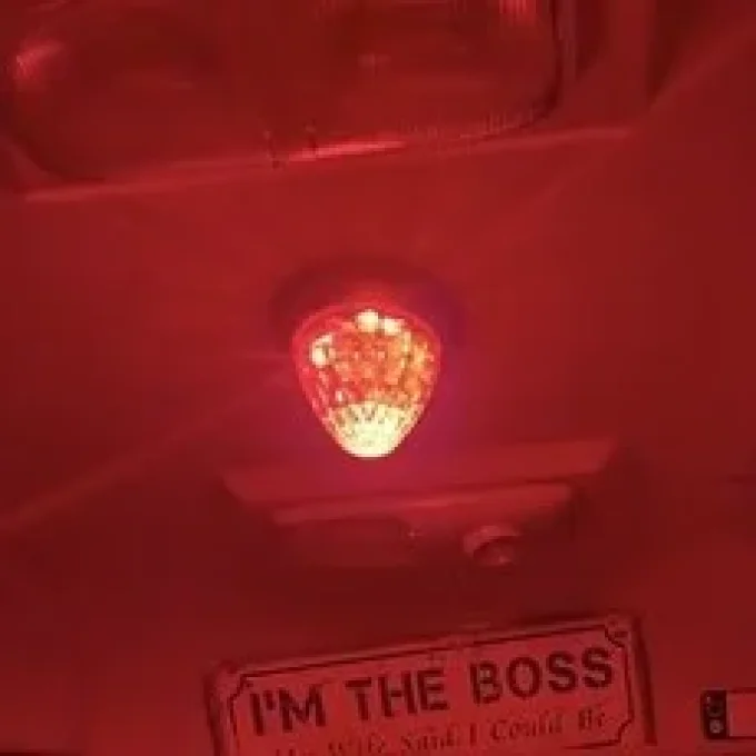 Feux led crystal 80mm interieur rouge