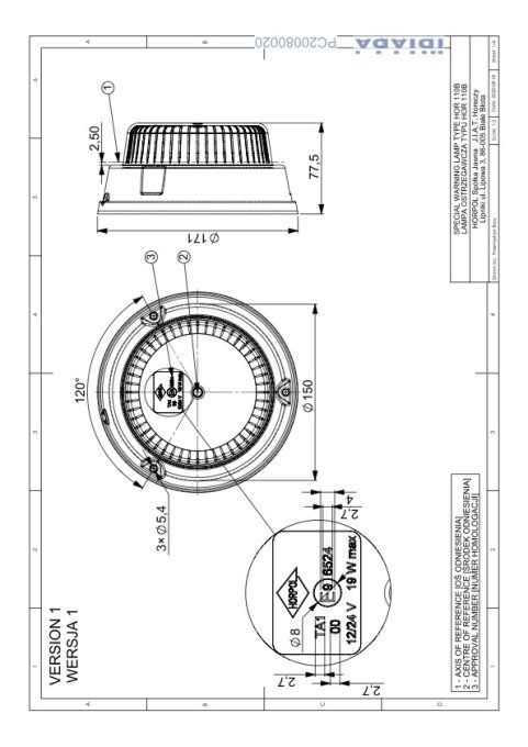 gyrophare aimanter LDO 2664/R