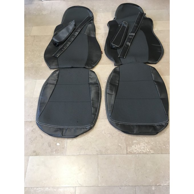 housses de sièges adaptable daf isri de 2006 à 2012 noir en stock