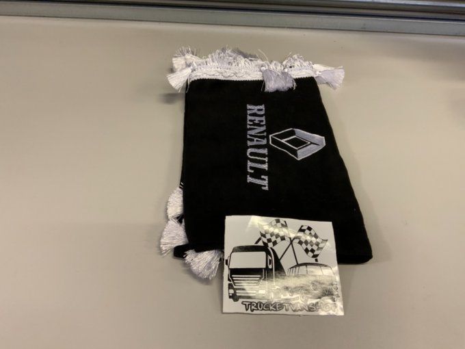 Rideaux fixe gamme aux10 noir pompon blanc stock