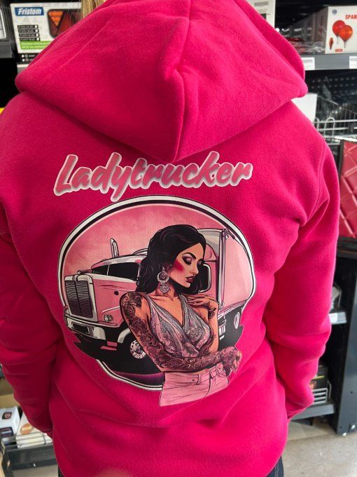 Veste à capuche zipper Rose ladytrucker