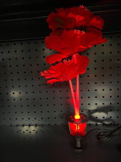 Fleur rouge éclairage 12/24 volt