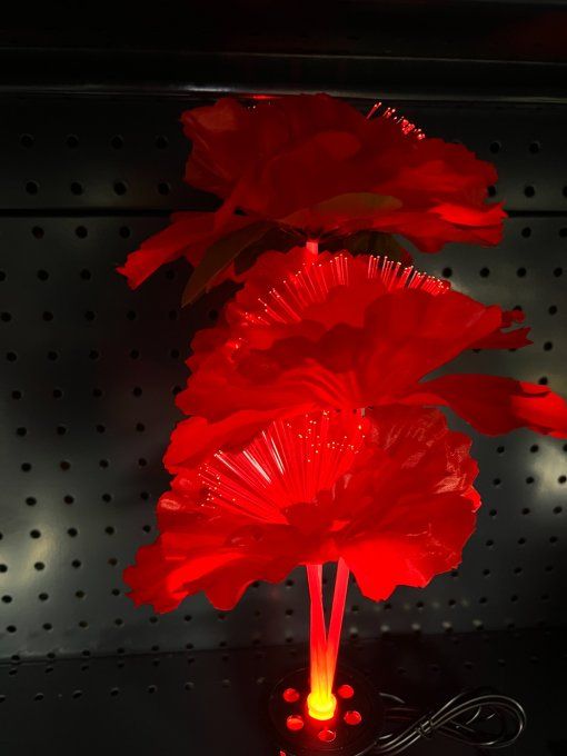 Fleur rouge en USB + USB/C