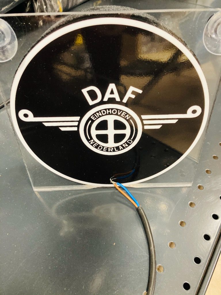 Plaque Lumineuse hollandaise DAF 17,5CM/17,5CM