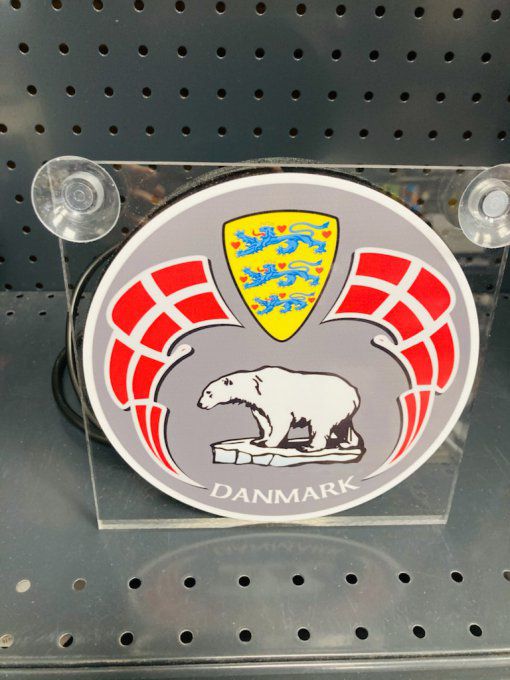 Plaque ours Danemark fond gris