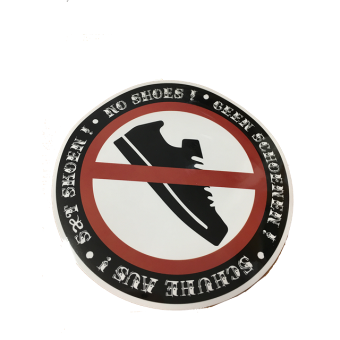 Autocollant no shoes!