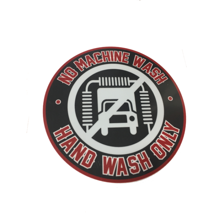 Autocollant no machine wash