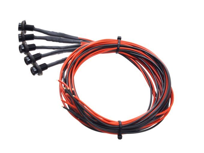 Lot de 5 pièces led intérieur rouge 24volt